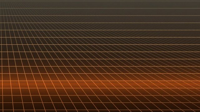 Aerial View of Grid Pattern with Gradient Orange Glow