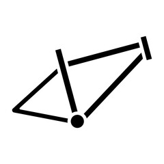 Bike frame, bicycle frame glyph solid icon