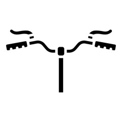 Bicycle handlebar, bike handle bar glyph solid icon
