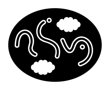 空に浮かび上がる飛蚊症のイメージイラスト