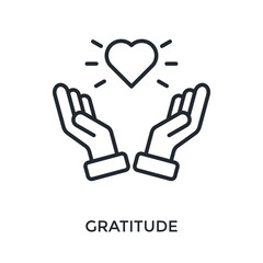 Obraz premium Gratitude Icon Outline Style. Vector Illustration For Graphic Design