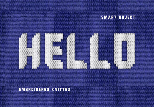 Embroidered Stitch Text Effect