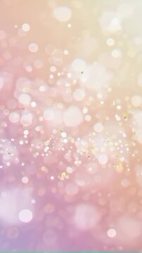 Abstract bokeh light particles on a multicolored gradient background for festive celebration design Vertical video