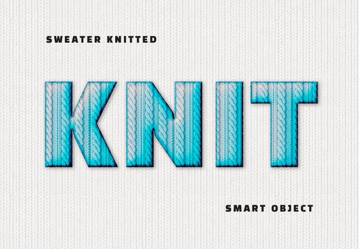 Sweater Knitted Text Effect