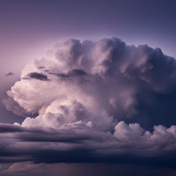 Massive, swirling cumulonimbus thunderhead dominates the horizon. Dark gray and purple clouds signal a powerful, dangerous storm approaching rapidly, extreme, sky, environment.