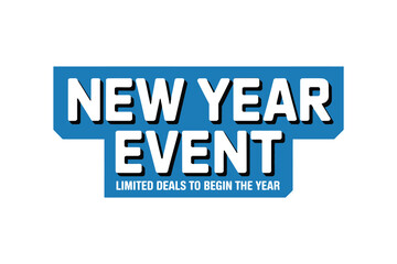 Obraz premium Bold Blue New Event Banner with White Text