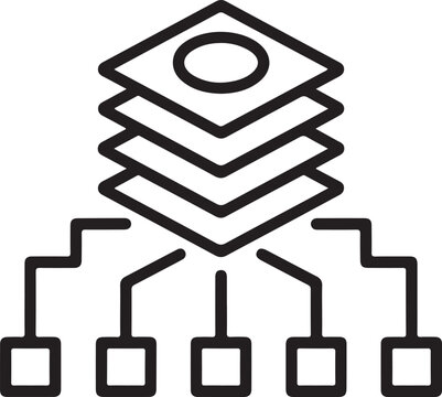 Database schema or data structure diagram with layered blocks and connections