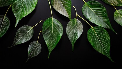 Leaf On Black Amoled Wallpaper Background