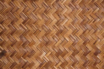 Light Natural Bamboo Herringbone Chevron Woven Mat Texture Seamless Background