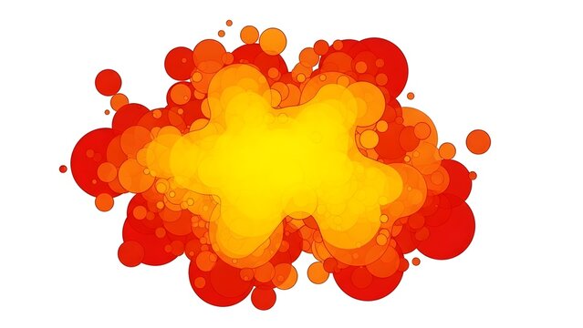 Vibrant Explosion of Colorful Shapes in a Dynamic Abstract Composition