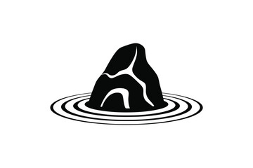 Black Shoe Sole with Circular Pattern on White Background