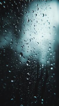 Water drops on a windowpane surface.