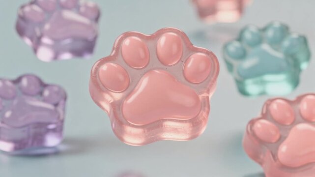 ぷにぷに伝わる猫の肉球3Dループ動画