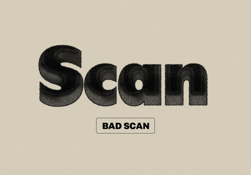 Grainy Bad Scan Text Effect