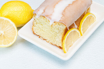 Lemon Pound Cake with Fresh Lemons and Sugar Glaze