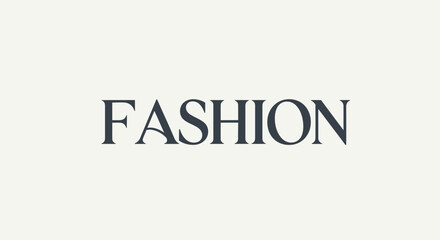Fototapeta premium Fashion wordmark in elegant serif typeface.