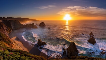 Fototapeta premium Beautiful Sunset Over California Coast