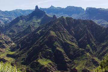 Gran Canaria, landscape of the central montainous part of the island, Las Cumbres, Around Acusa cave complex archaeological site
