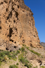 Gran Canaria, landscape of the central montainous part of the island, Las Cumbres, Around Acusa cave complex archaeological site
