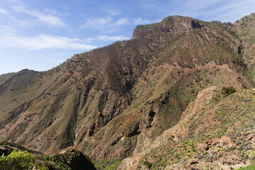 Gran Canaria, landscape of the central montainous part of the island, Las Cumbres, Around Acusa cave complex archaeological site

