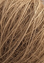 Natural background texture of finely bundled, pale brown wreath grass, ideal for crafting, decoration, and rustic design elements, seasonal, meadow, neutral