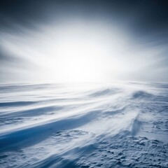 Obraz premium Severe winter weather event creating a dangerous whiteout. Strong winds drive heavy snowfall across a desolate, cold landscape, snowfall, freezing, temperature