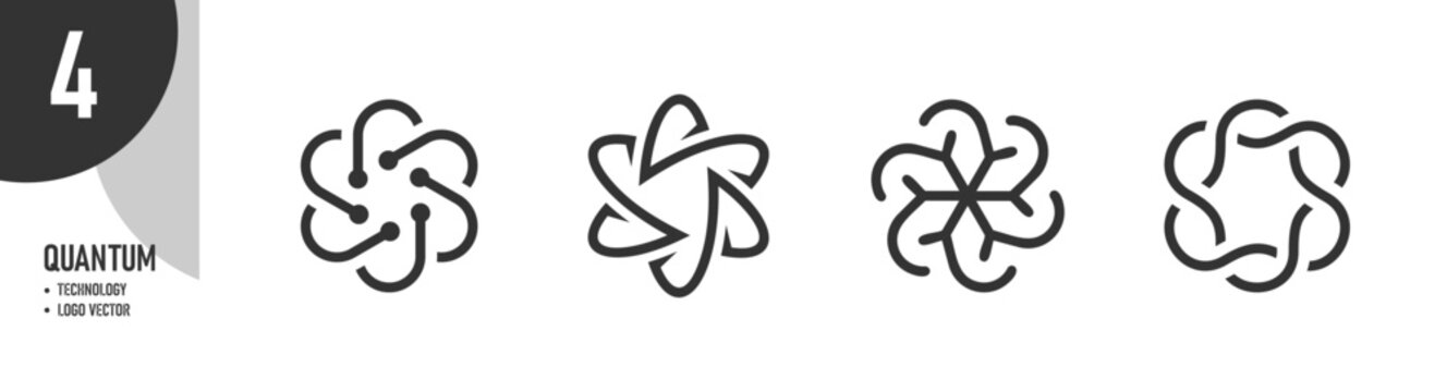Quantum Technology Abstract Logo