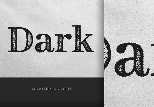 Serif Splatter Ink Text Effect