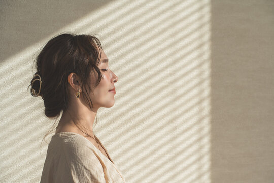 Beauty, skin care, beautiful skin, makeup image of a woman