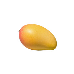 one ripe mango is yellowish red