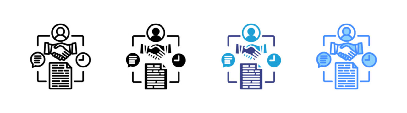 Project Management  icon set multiple style collection