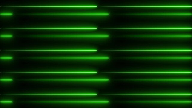  A dynamic abstract background featuring a symmetrical arrangement of horizontal glowing neon light bars in alternating rows of bright blue and vibrant red, creating a futuristic and energetic