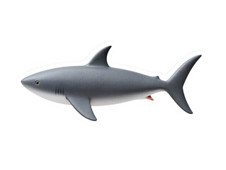 Fototapeta premium Shark shaped magnet decorative magnet crafted in the shape of a shark designed for refrigerators or other magnetic surfaces