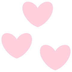 Illustration of a group of pink hearts 