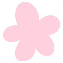 Hand drawn illustration of a pink flower
