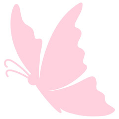 Simple illustration of a pink butterfly