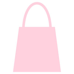pink shopping bag isolated
