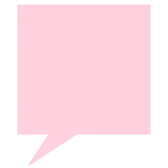 Illustration of a pink square speech bubble 