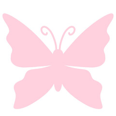 Simple illustration of a pink butterfly 