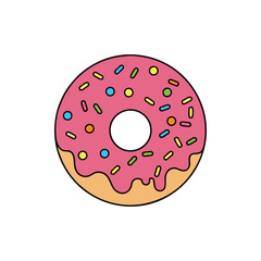 donut on white background