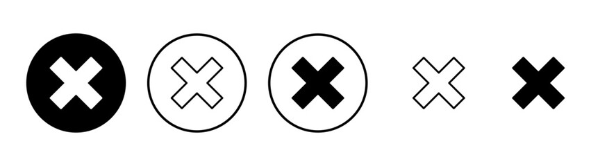 Fototapeta premium Close icon vector. Delete sign and symbol. cross sign