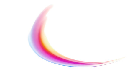 Naklejka premium Abstract curved shape with colorful gradient, artistic and modern graphic design element, smooth blend of vibrant hues, suitable for decorative or illustrative use.