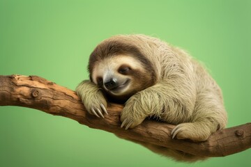 Naklejka premium Sloth wildlife sleeping animal.