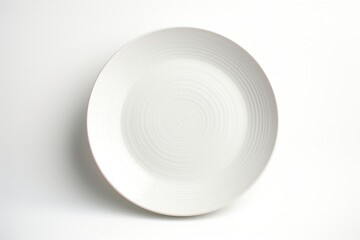 White dish porcelain plate white background.
