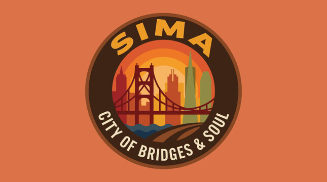 SIMA City of Bridges and Soul San Francisco Landmarks Sunset Skyline