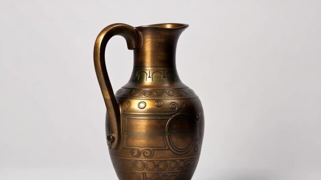 Vintage Copper Jug With Handle.