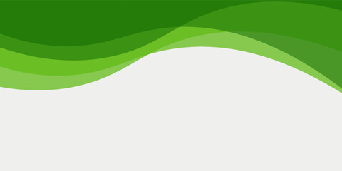 green wave abstract background with layered gradient curves and halftone texture, imodern trendy design in vector illustration, modern