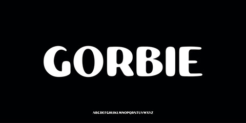 Obraz premium Vector illustration of a display style alphabet letter with rounded, playful, and fun characters that give a friendly and cheerful impression.