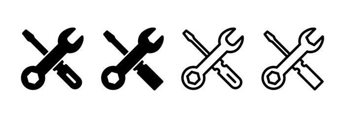 Repair tools icon vector illustration. tool sign and symbol. setting icon. Wrench and screwdriver. Service