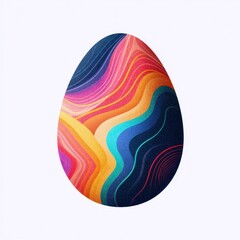 Vibrant abstract Easter egg